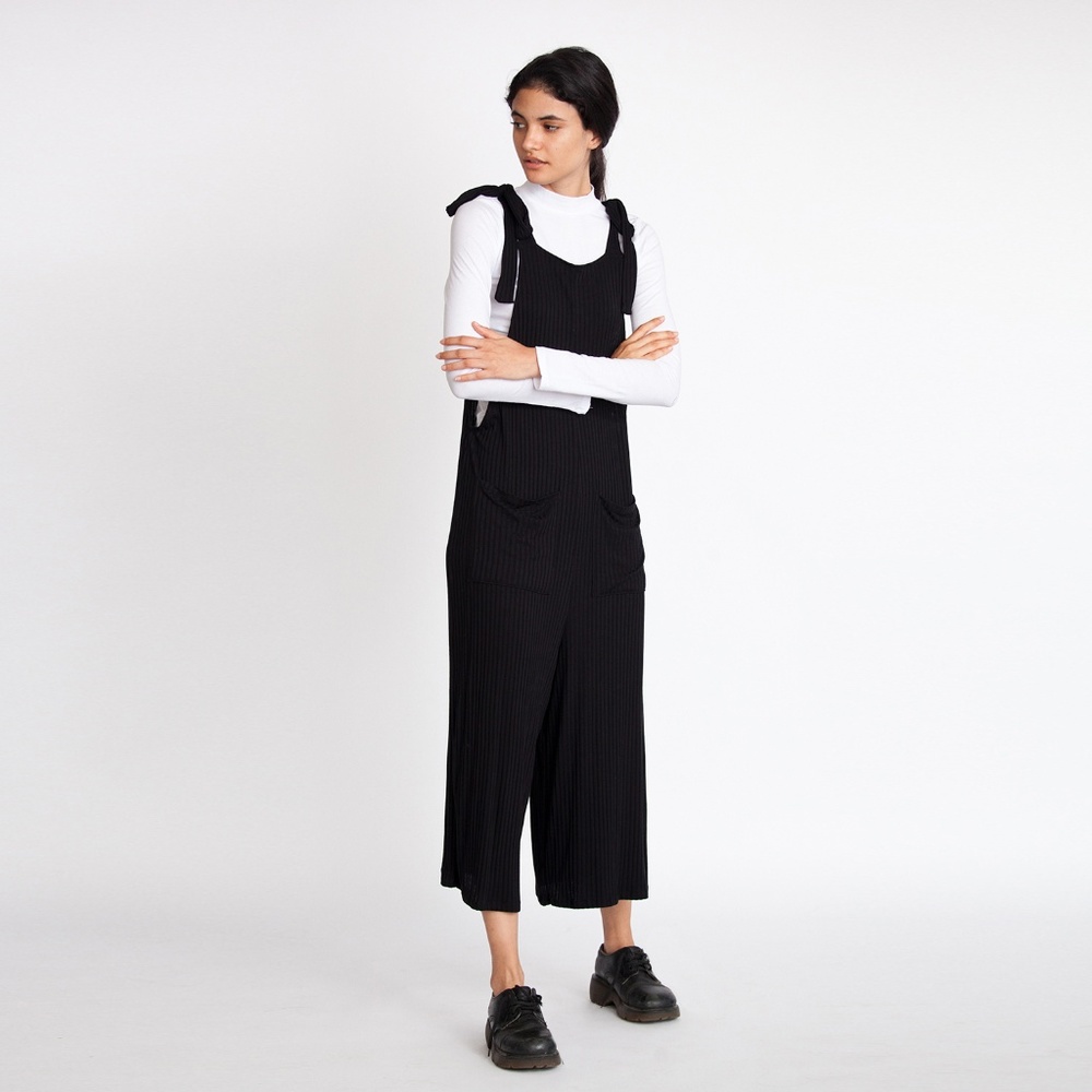 Ribbon Tie Slinky Jumpsuit